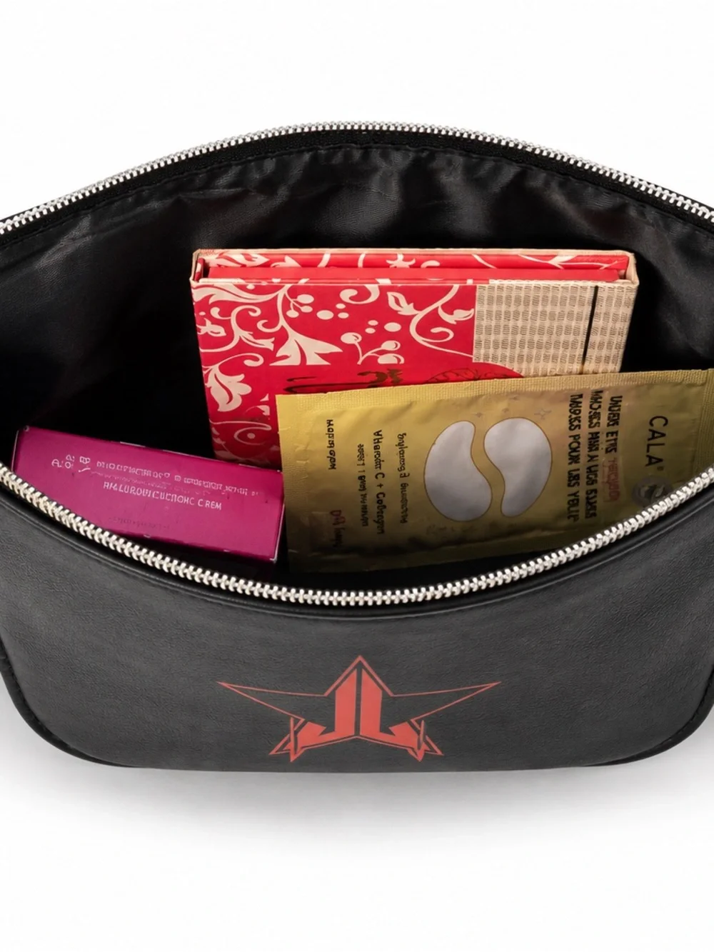Jeffree Star Black Cosmetic Bag with Red Star Logo